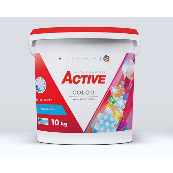 Active mosópor 10 kg Color vödrös (130 mosás)