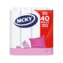 NICKY WC PAPÍR 40 TEK. 3 RÉT. 95 LAPOS COMFORTABLE&SMOOTH