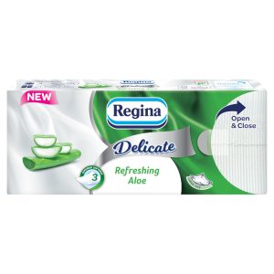 Regina Delicate Refreshing Aloe papír zsebkendő 3 rétegű - 90 db