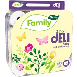  TENTO WC PAPÍR 32 TEK. 3 RÉT. 117 LAP FAMILY DELICATE SOFT AND STRONG
