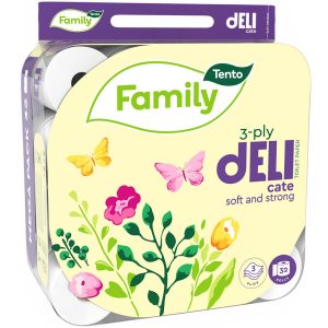 TENTO WC PAPÍR 32 TEK. 3 RÉT. 117 LAP FAMILY DELICATE SOFT AND STRONG