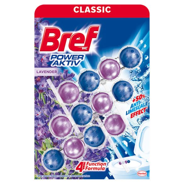 Bref Power Aktiv Levendula WC illatosító (3x50 g) - 150 g